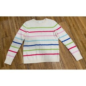 Cynthia Rowley Cashmere Old Money Striped Luxury CottageCore Cozy Preppy Sweater